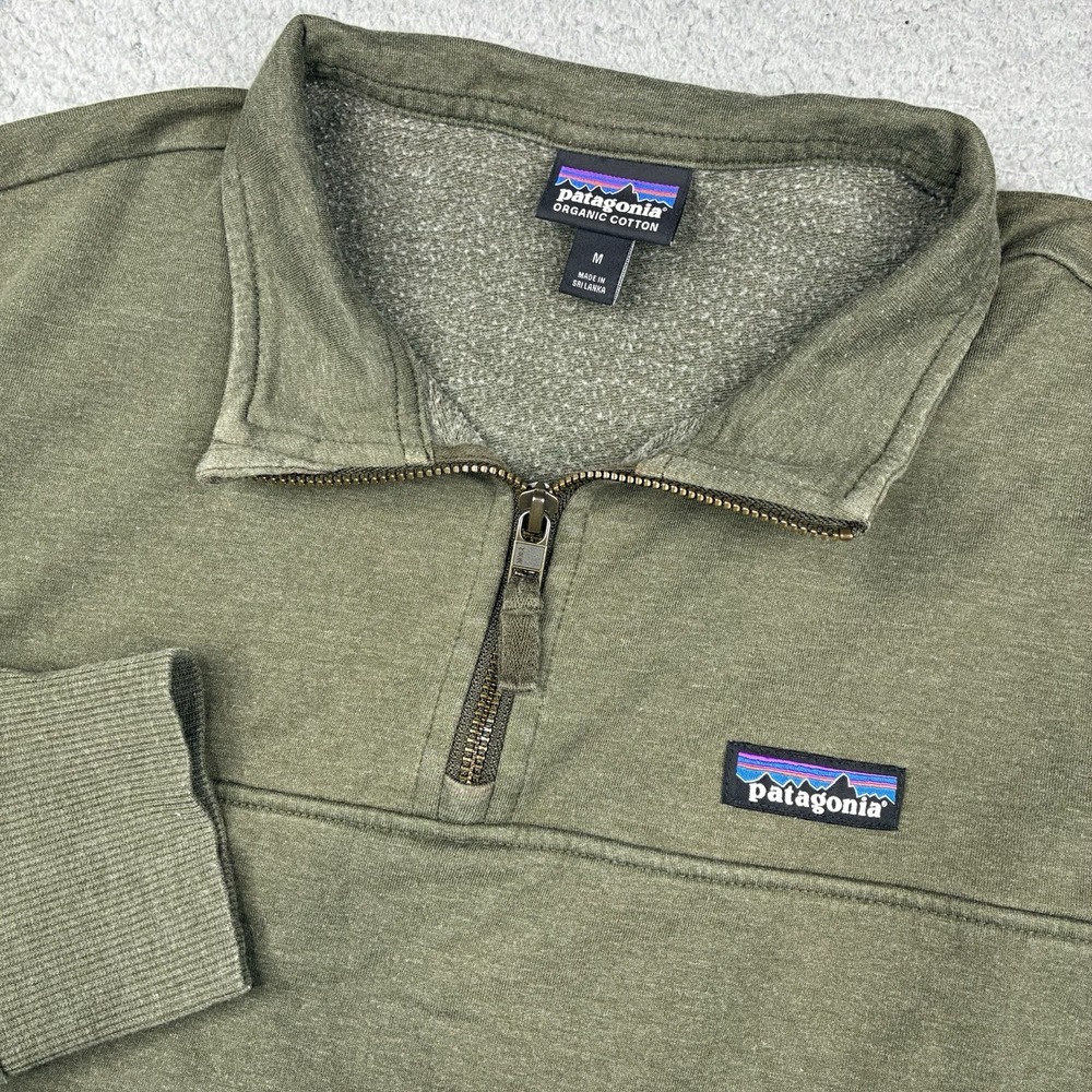 Patagonia Ahnya 1/4 Zip Pullover Sweatshirt Women's Medium Green